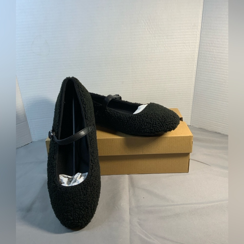 Portland Boot Company New Women’s Black Cozy Teddy Flats Size 8 NIB